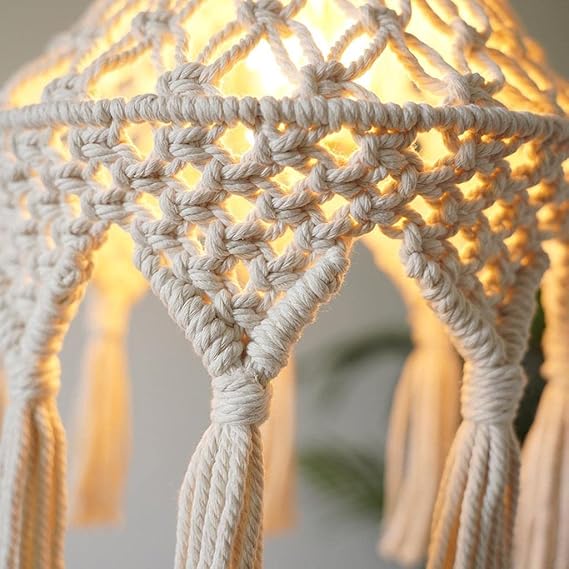 Macrame Lampshade For Home 20 inches - Leechoo